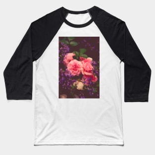 Cottage Garden Roses Baseball T-Shirt